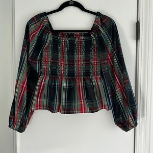 J. crew plaid blouse